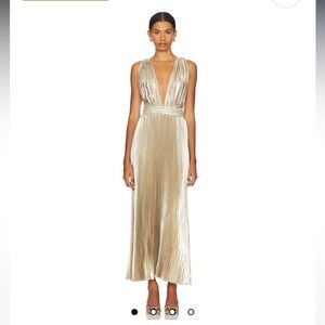 L'IDEE MODERNISTE GOWN IN GOLD SHIMMER - small/8